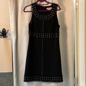 Black Studded Midi Dress